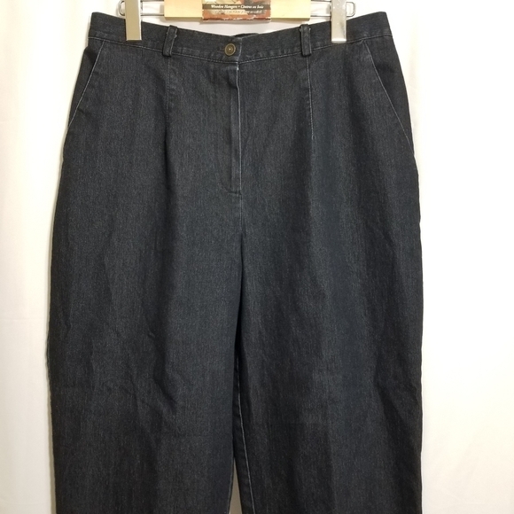 Classic Black Women's Pants By Soft Works In Plus Size 16 - Picture 13 of 14